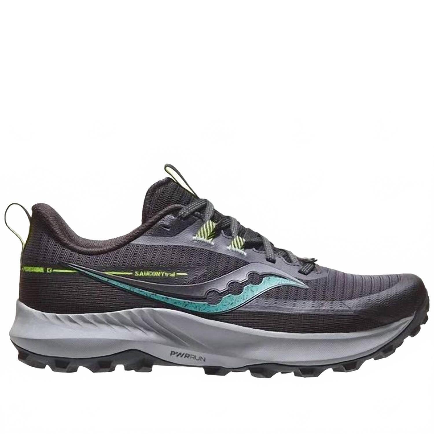 New Saucony Men's Peregrine 13 Running Shoes In Wood/Fossil